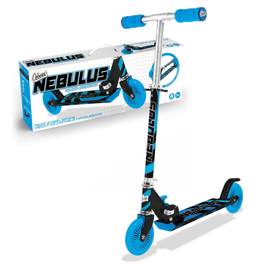 Nebulus Kids Folding Scooter - Black & Blue