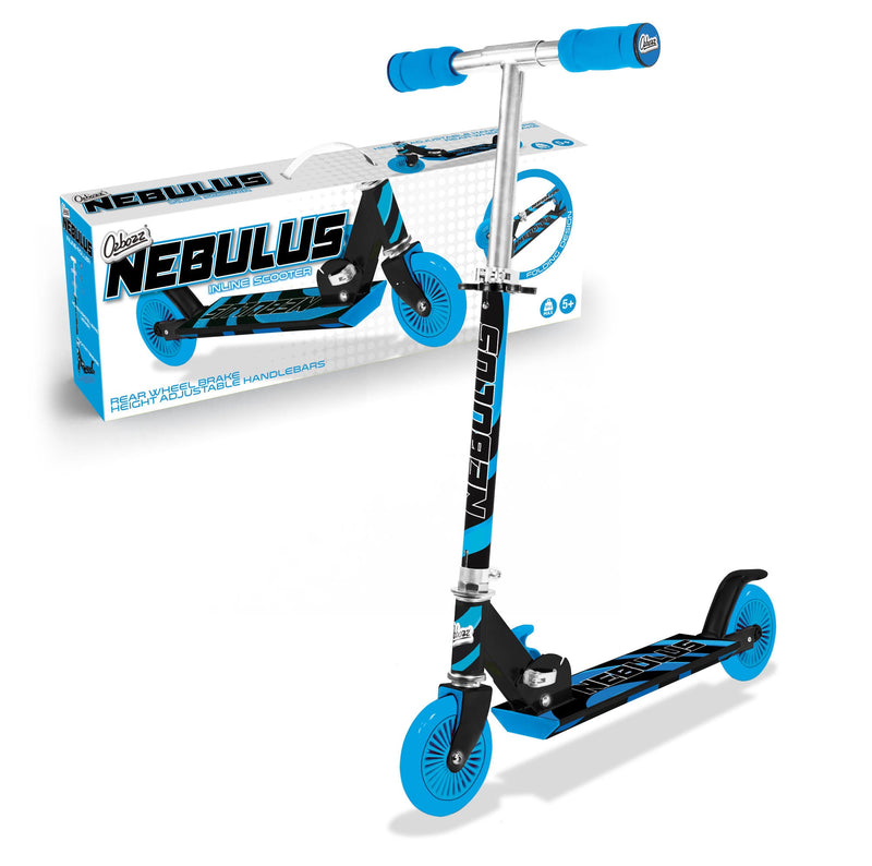 Nebulus Kids Folding Scooter - Black & Blue
