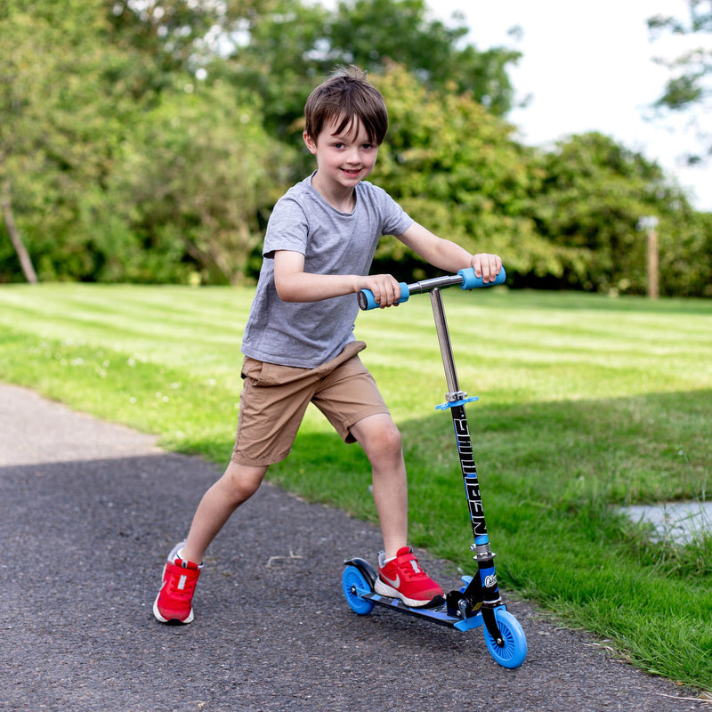 Nebulus Kids Folding Scooter - Black & Blue - Image 6
