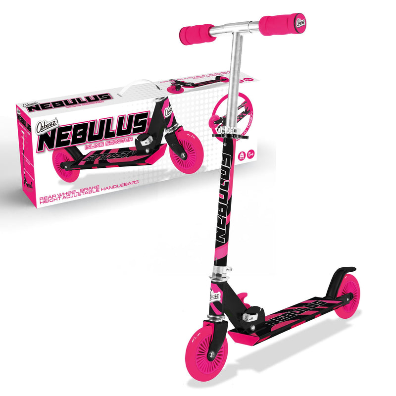 Nebulus Kids Folding Scooter - Black & Pink