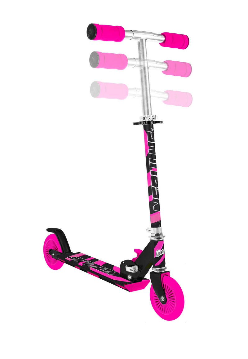 Nebulus Kids Folding Scooter - Black & Pink - Image 3