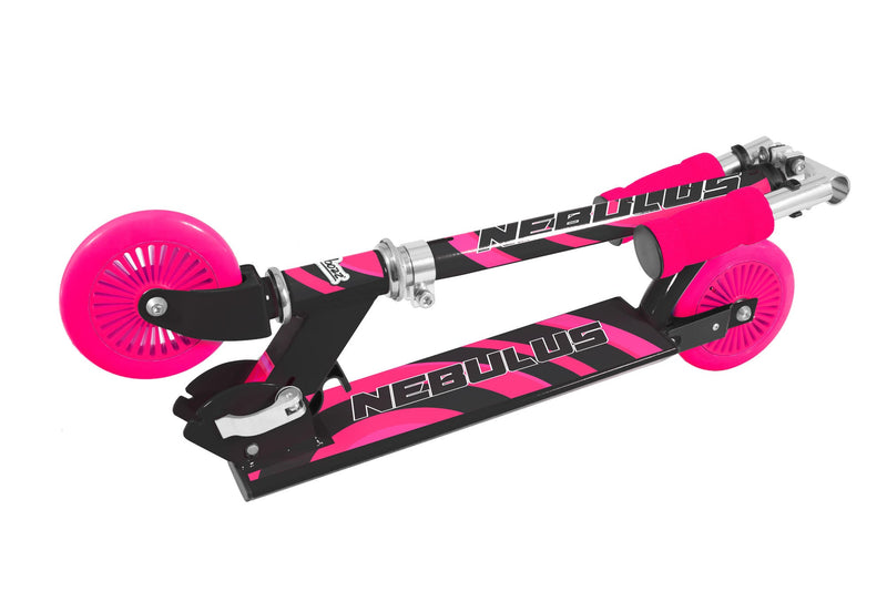 Nebulus Kids Folding Scooter - Black & Pink - Image 4