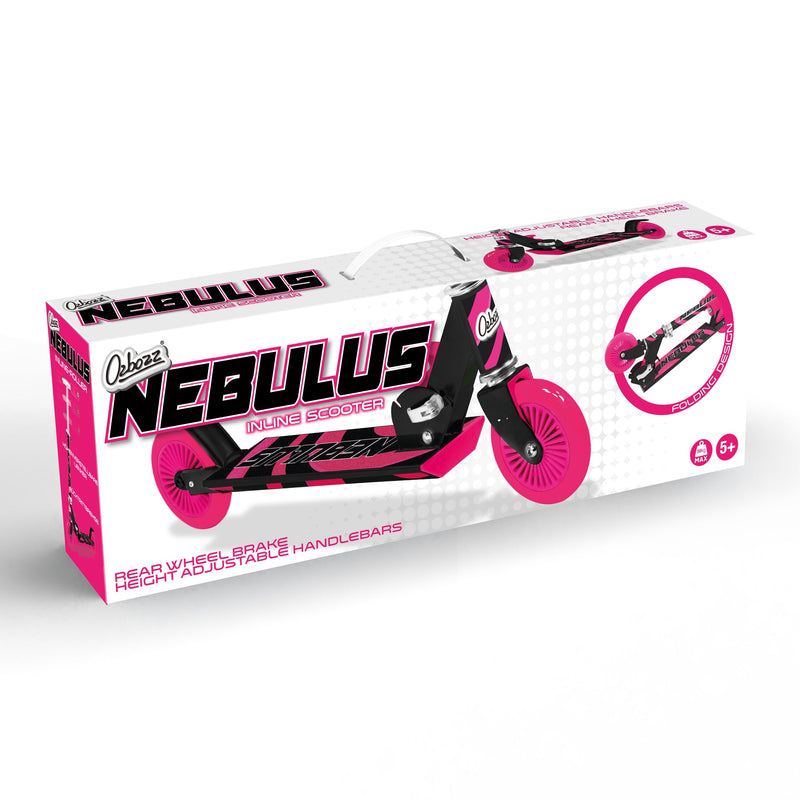 Nebulus Kids Folding Scooter - Black & Pink - Image 5