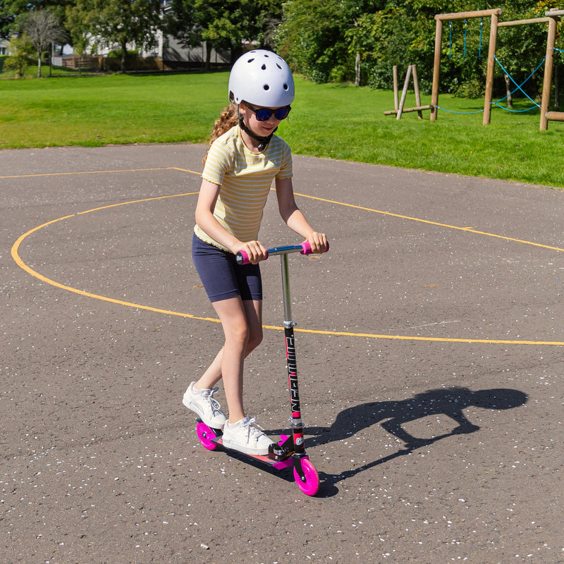 Nebulus Kids Folding Scooter - Black & Pink - Image 6