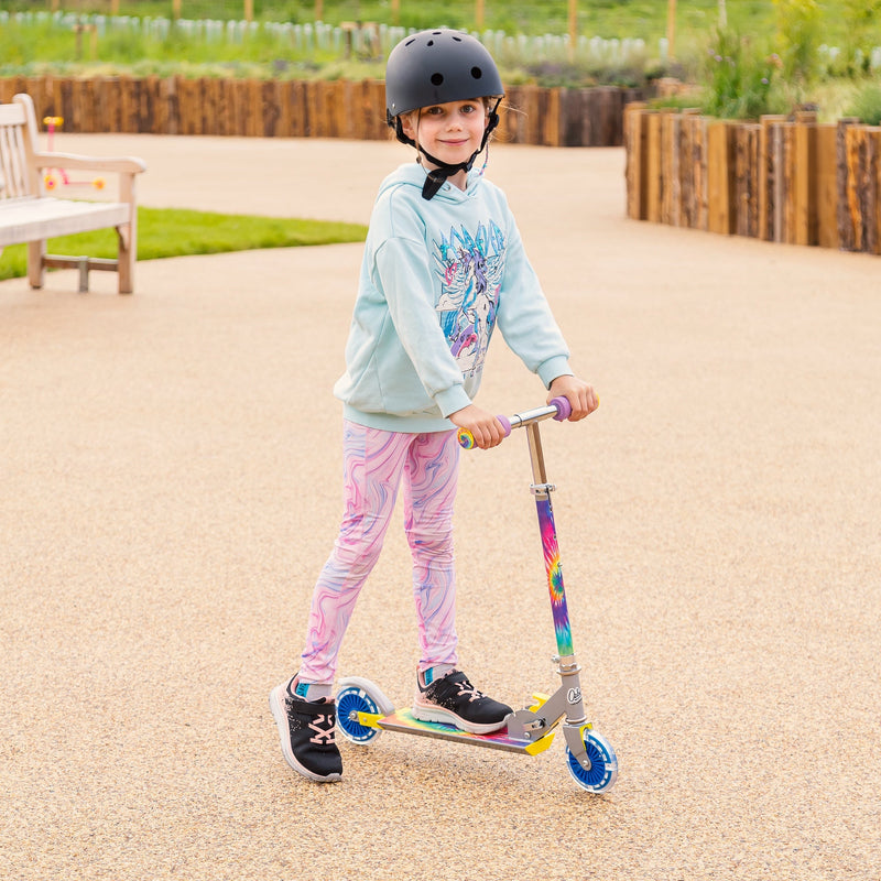 Tie Dye Kids Scooter with Light Up Wheels - Image 2