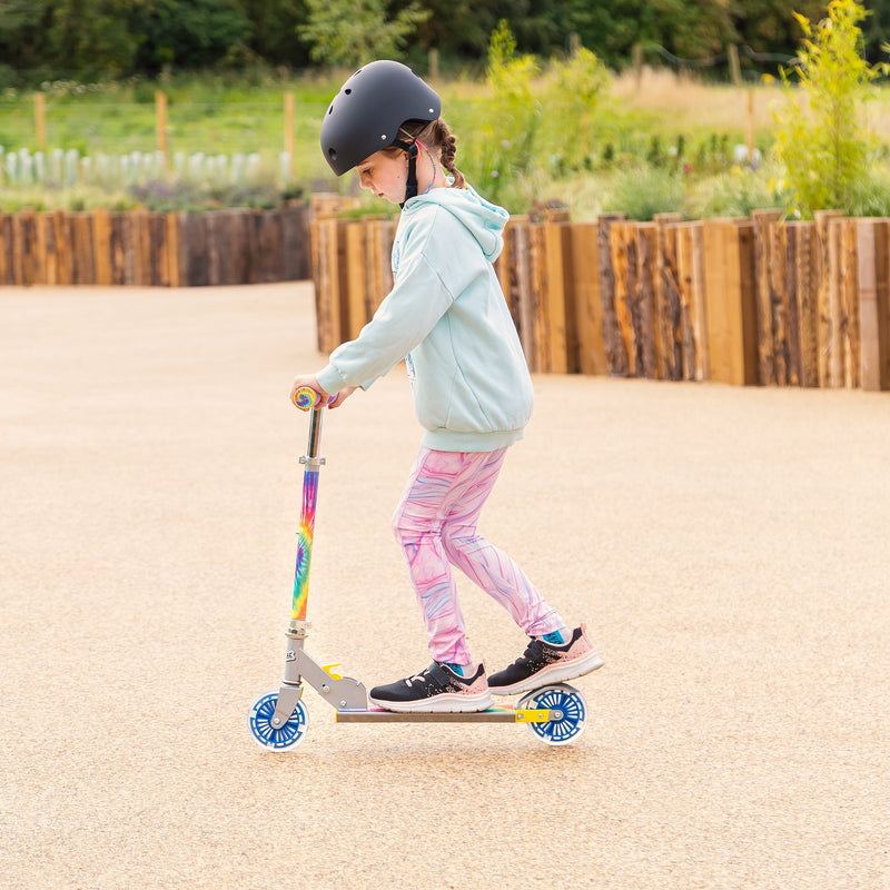 Tie Dye Kids Scooter with Light Up Wheels - Image 6