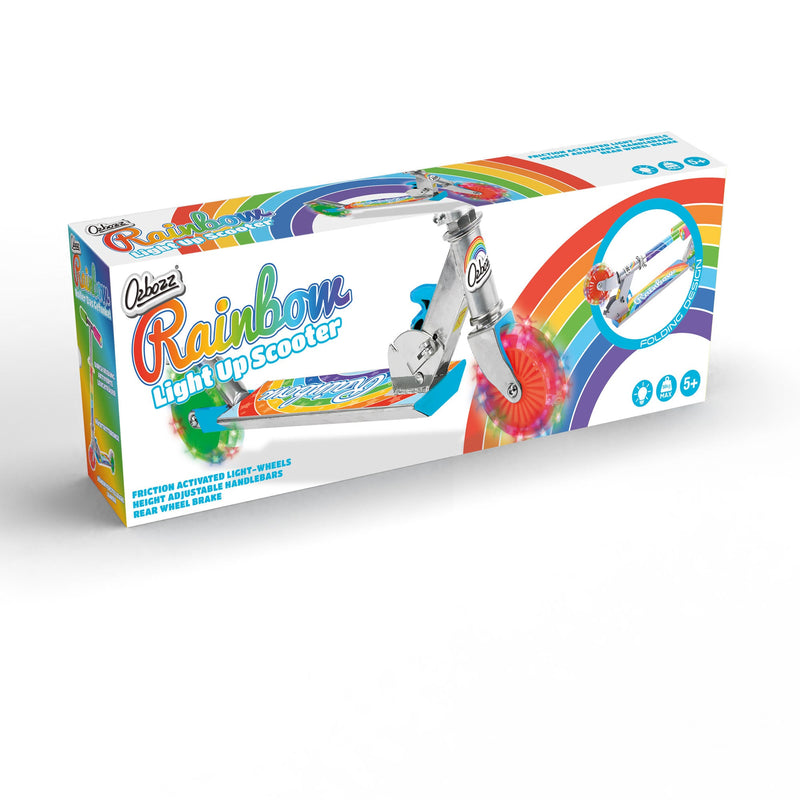 Rainbow Kids Scooter with Light Up Flashing Wheels - Image 3