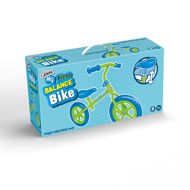 My First Kids Balance Bike - Green & Blue - Image 2