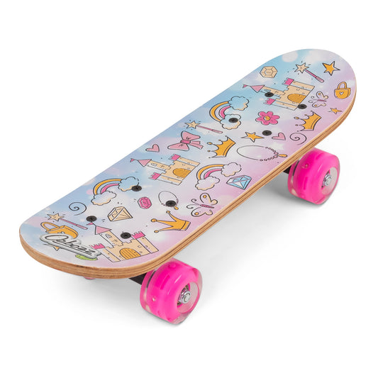 Princess Kids Skateboard with Flashing Wheels 17" - Image 2