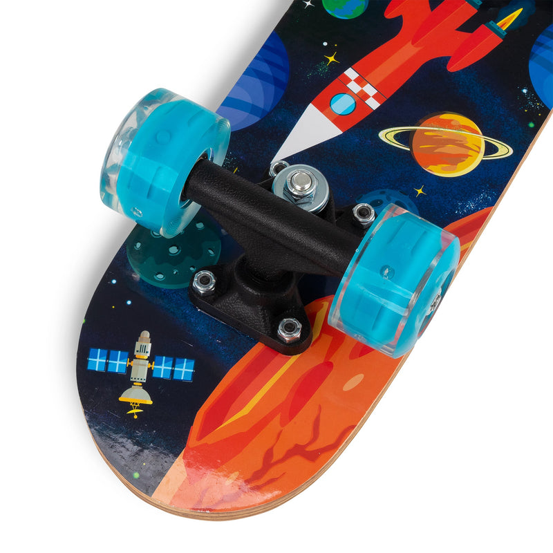 Space Kids Skateboard with Flashing Wheels 17" - Image 6