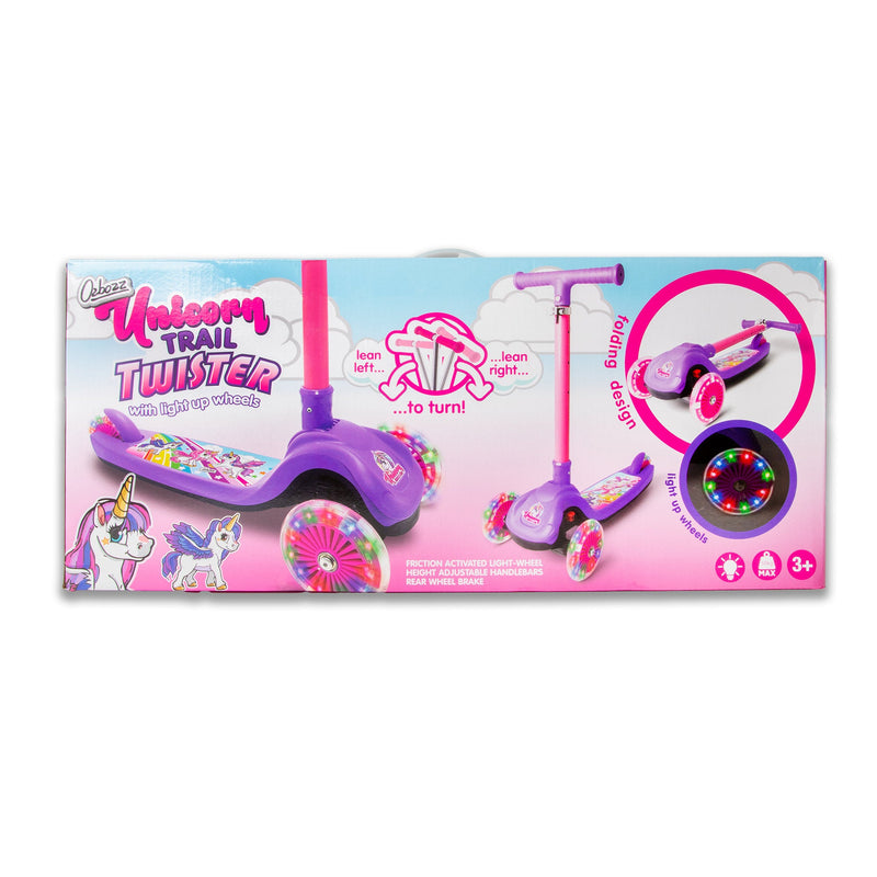 Unicorn Trail Twist Folding Kids Scooter with Light Up Wheels - Image 24