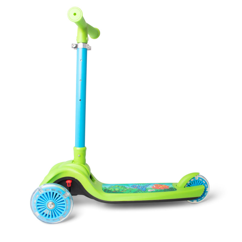 Dinosaur Trail Twist Folding Kids Scooter with Light Up Wheels - Image 15