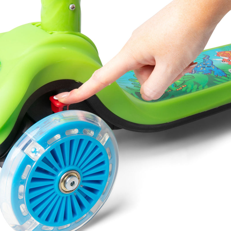 Dinosaur Trail Twist Folding Kids Scooter with Light Up Wheels - Image 21