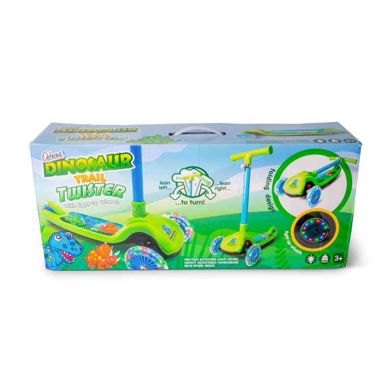 Dinosaur Trail Twist Folding Kids Scooter with Light Up Wheels - Image 24
