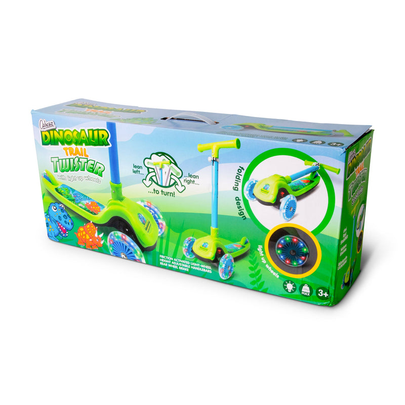Dinosaur Trail Twist Folding Kids Scooter with Light Up Wheels - Image 25