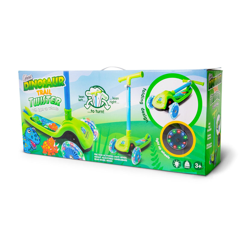 Dinosaur Trail Twist Folding Kids Scooter with Light Up Wheels - Image 26