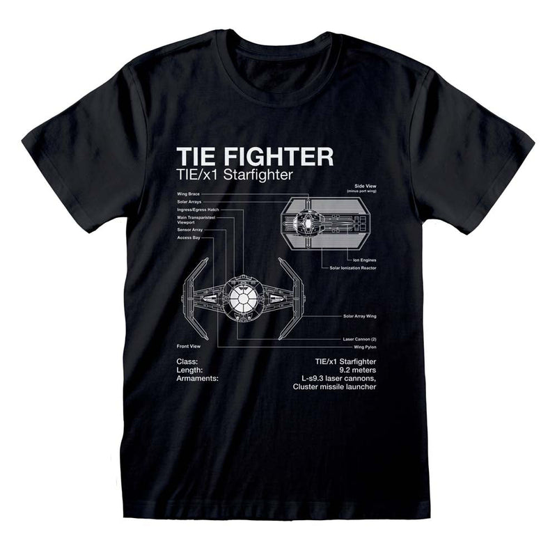 Star Wars Tie Fighter Sketch T-Shirt collectible from Heroes Inc Dropship
