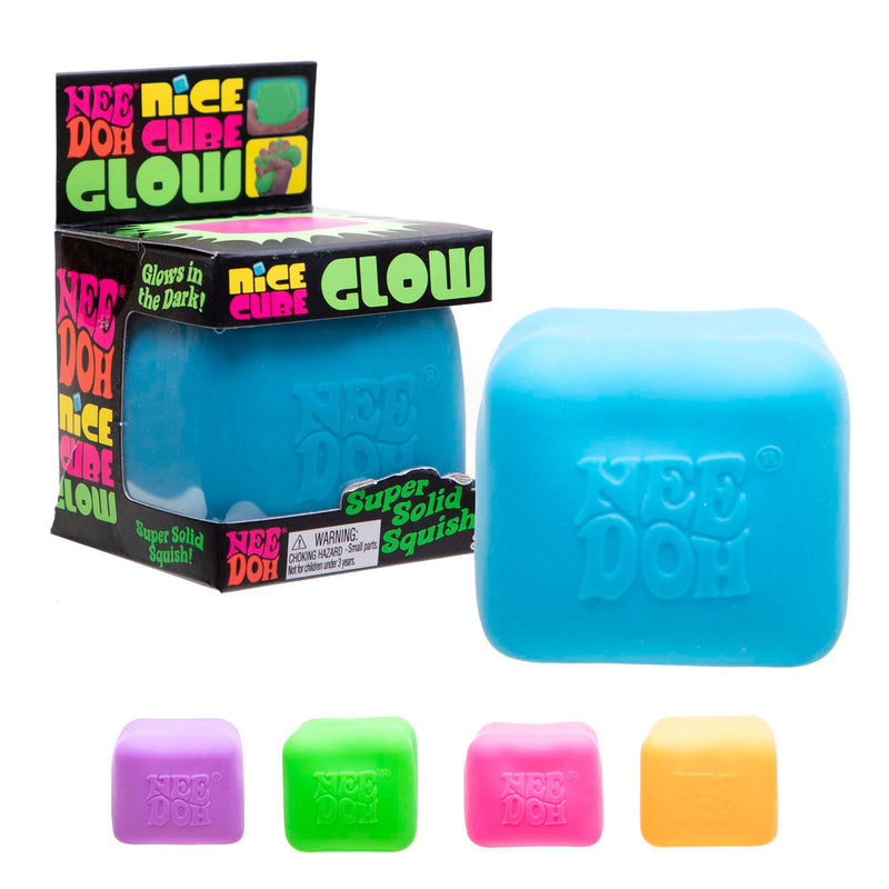 NeeDoh Nice Cube Glow Squishy Fidget Toy 3 Pack