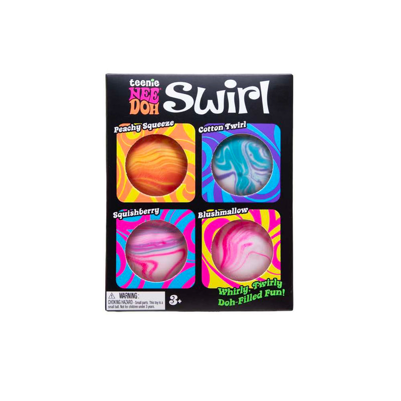 NeeDoh Teenie Swirl Multipack 4 Pack close up detail
