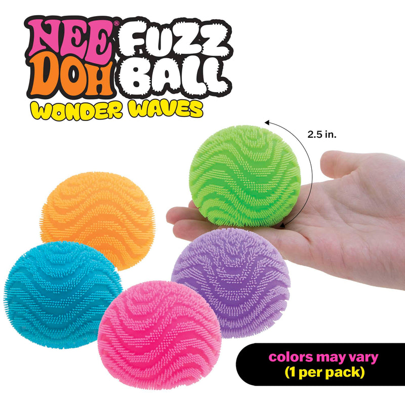 NeeDoh Fuzz Ball Wonder Waves Fuzzy Fidget Toy 3 Pack