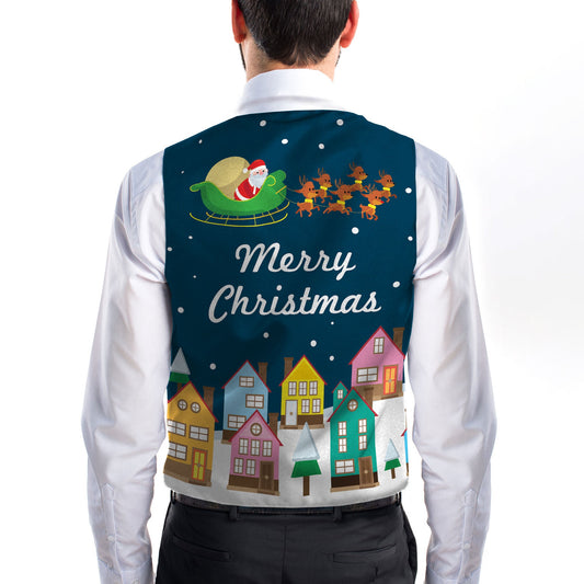 Santa Dropping Presents - Novelty Costume Fancy Dress Waistcoat ( 4 sizes available ) collectible from https://britishmade...