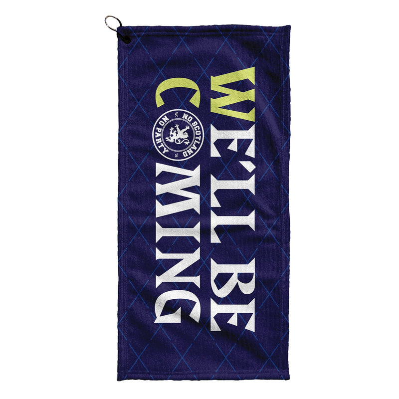 We'll Be Coming - Scotland WC26 - Golf Towel collectible from https://britishmade.gifts/