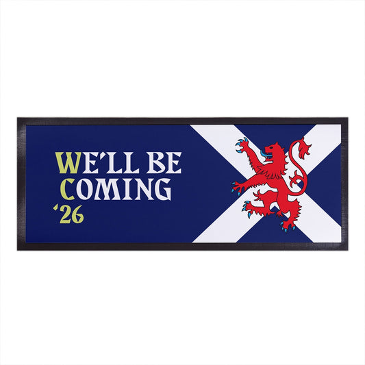 We'll Be Coming - Lion Rampart - WC26 - Bar Runner collectible from https://britishmade.gifts/