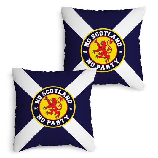 No Scotland No Party - Saltire - Cushion - 18 collectible from https://britishmade.gifts/