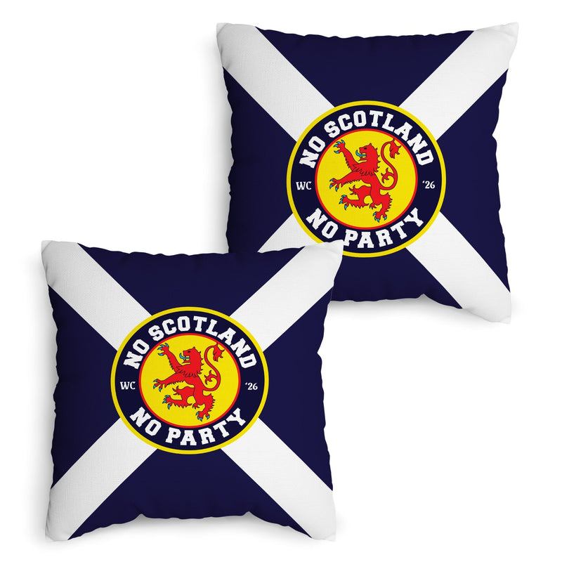 No Scotland No Party - Saltire - Cushion - 18 collectible from https://britishmade.gifts/