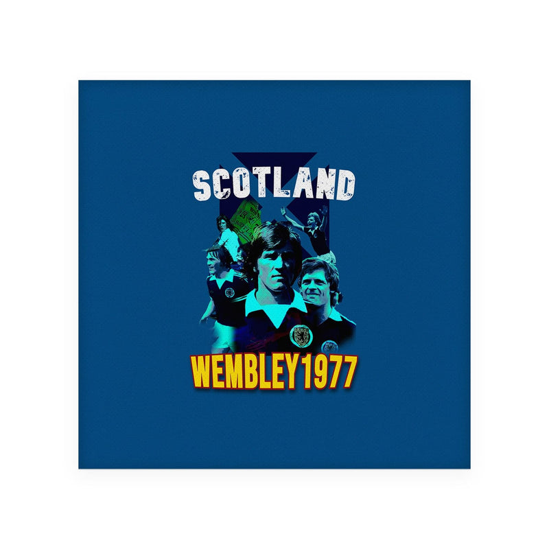 Scotland 1977 Wembley - Drinks Coaster - Square Or Circle, side angle