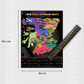 Scotland Football Stadium Scratch-Off Map, in display