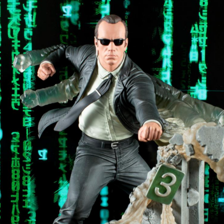 The Matrix Gallery Agent Smith Figure Diorama