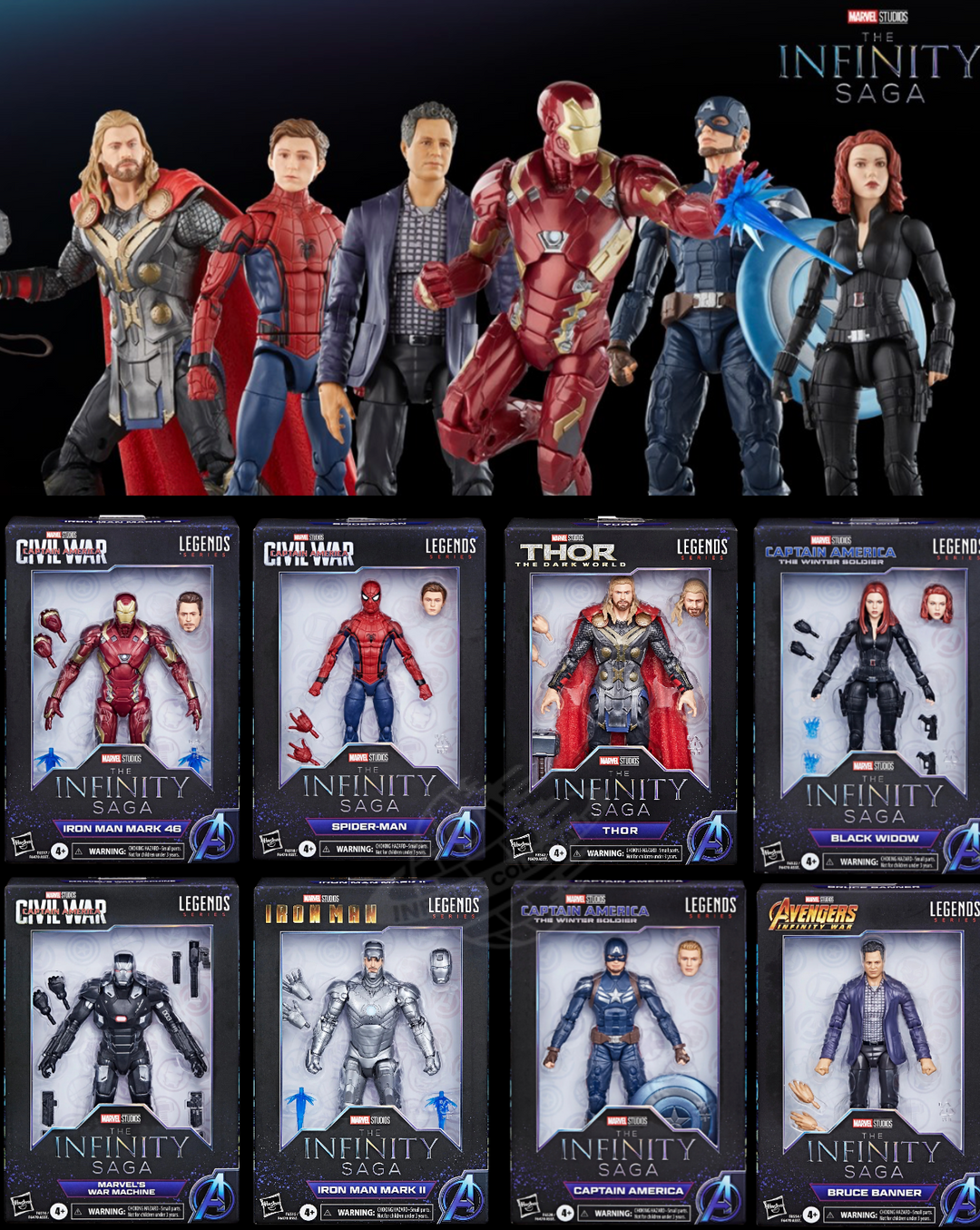 Marvel Legends Series The Infinity Saga Complete 8 Figures Bundle