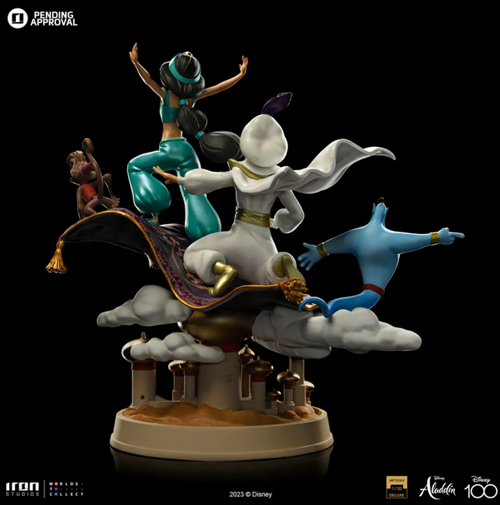 Iron Studios Disney Classics Aladdin and Jasmine Deluxe (Disney 100th Anniversary) 1/10 Art Scale Limited Edition Statue