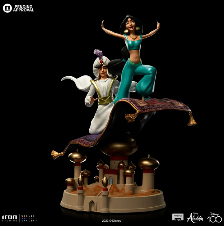 Iron Studios Disney Classics Aladdin and Jasmine (Disney 100th Anniversary) 1/10 Art Scale Statue