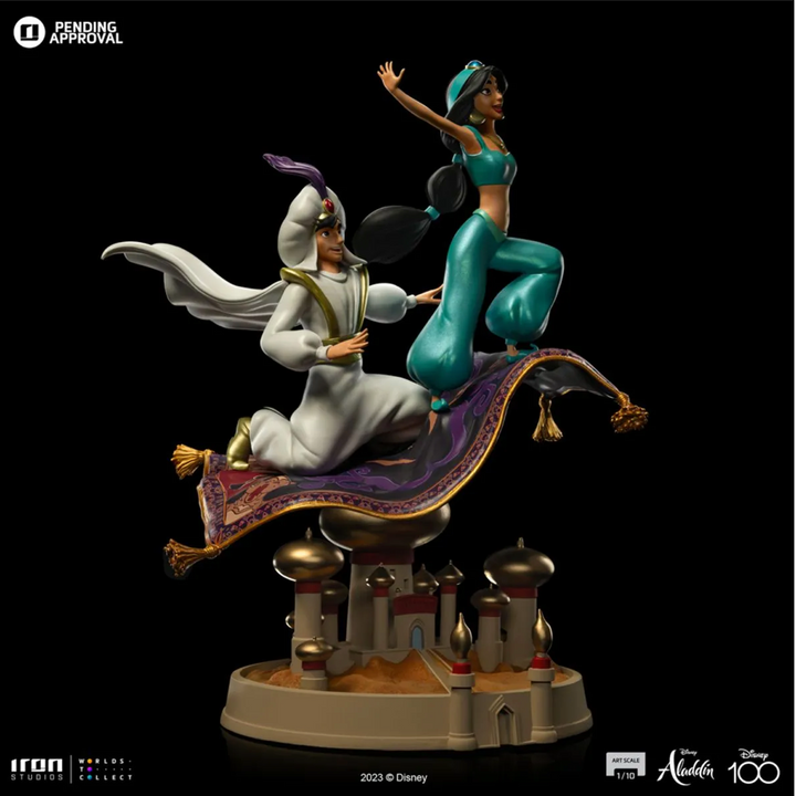 Iron Studios Disney Classics Aladdin and Jasmine (Disney 100th Anniversary) 1/10 Art Scale Statue