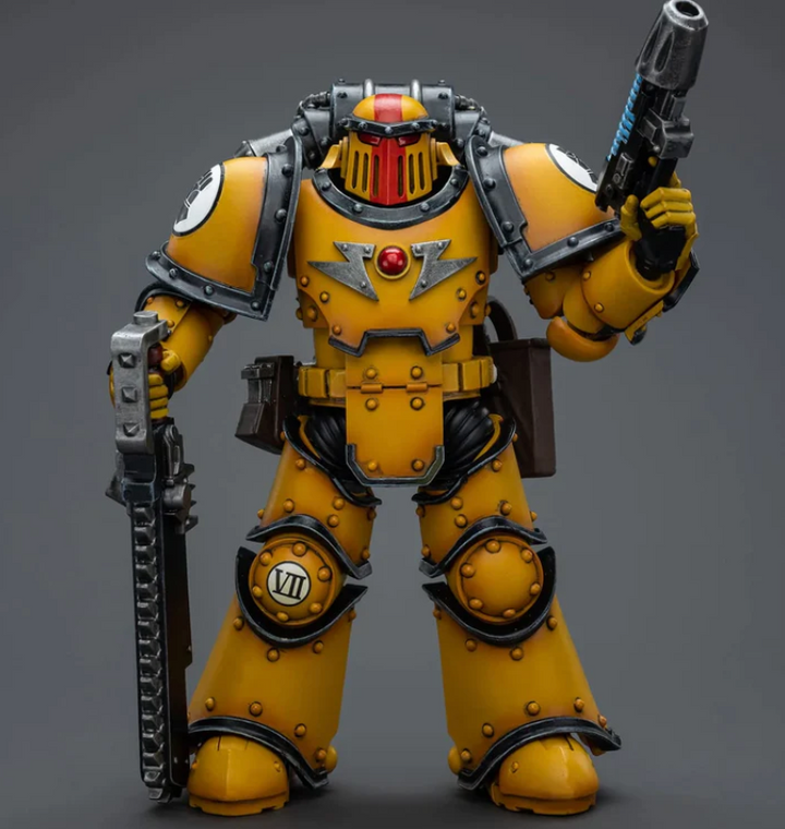 Warhammer 40k Imperial Fists Legion MkIII Despoiler Squad Sergeant with Plasma Pistol 1/18 Scale Figure
