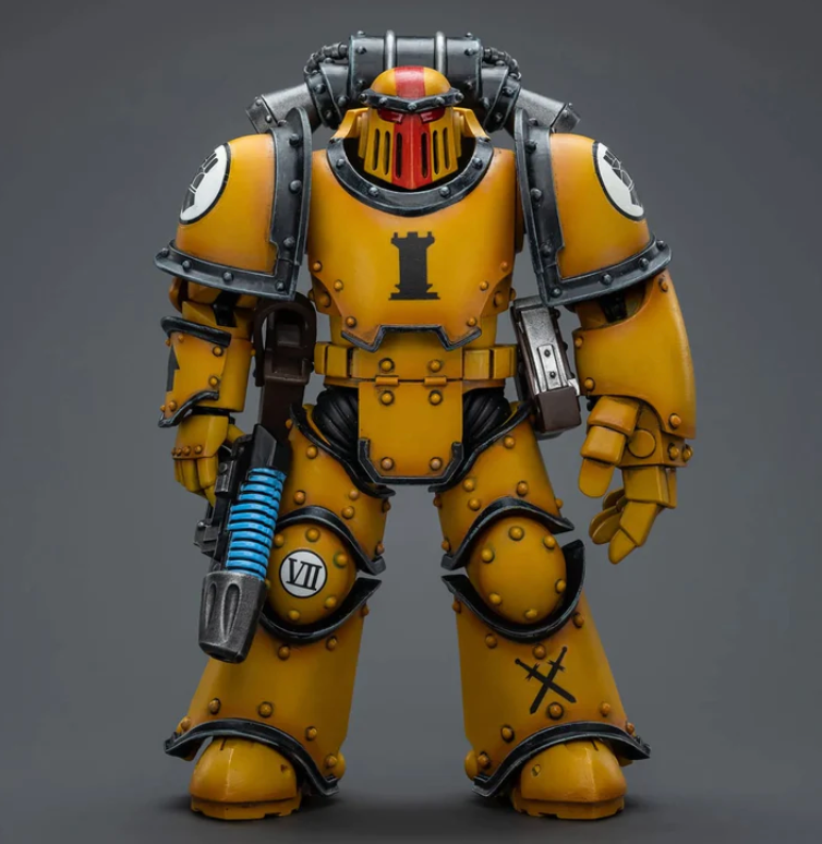 Warhammer 40k Imperial Fists Legion MkIII Tactical Squad Sergeant with Power Fist 1/18 Scale Figure