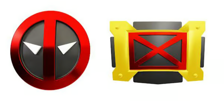 Marvel Deadpool and Wolverine Oversized Belt Icons Pin Set