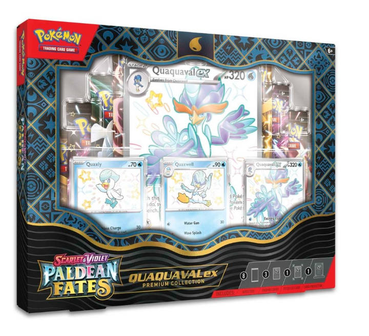 Pokémon TCG: Scarlet & Violet-Paldean Fates Quaquaval ex Premium Collection