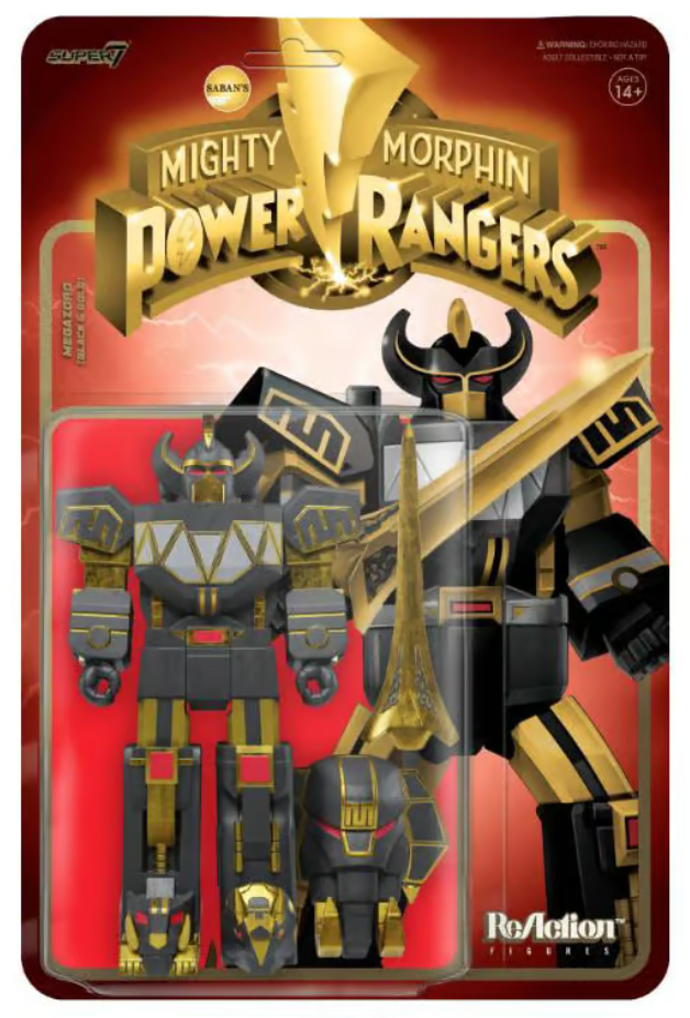 Power Rangers Megazord Black and Gold ReAction Figure