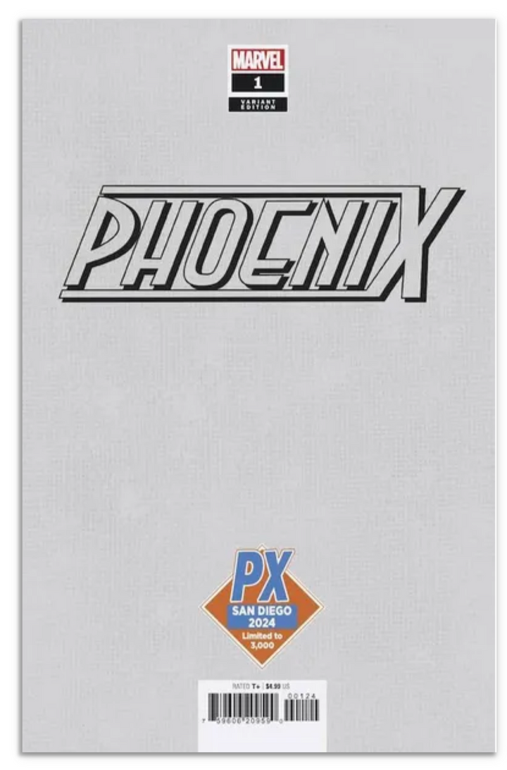 San Diego Comic Con 2024 Phoenix #1 (Will Sliney Marvel Comics Black & White SDCC 2024 PX Variant Edition)