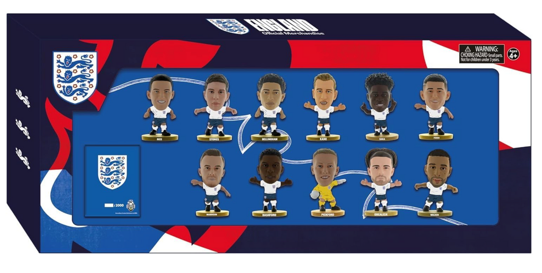 Official England Team 11 Figure Pack (2024 Version) Limited Edition Soccerstarz