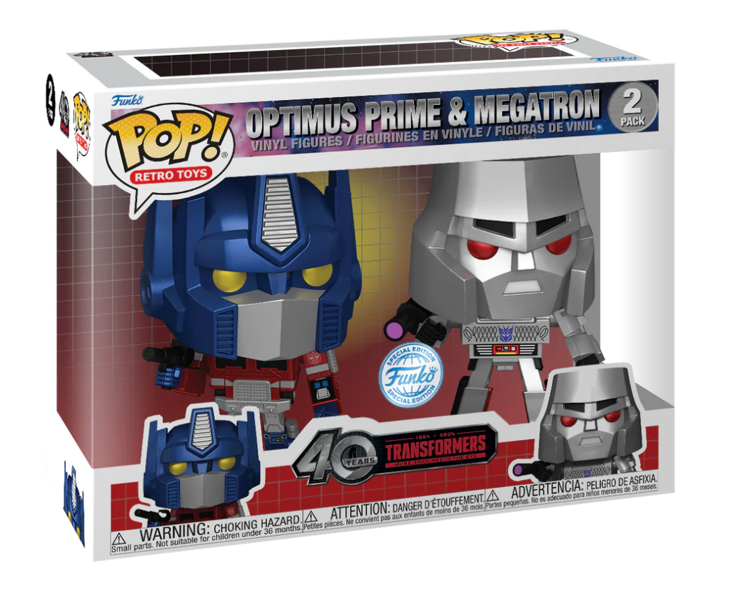 Optimus Prime and Megatron Transformers (Gen 1) Funko Pop! 2-pack Vinyl Figures