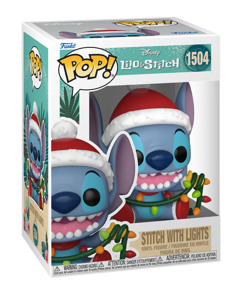 Stitch with Christmas Lights Disney Holiday Lilo And Stitch Funko Pop! Vinyl