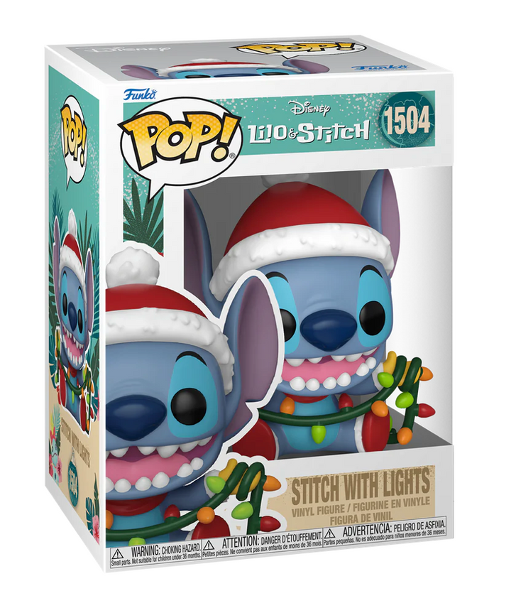 Stitch with Christmas Lights Disney Holiday Lilo And Stitch Funko Pop! Vinyl