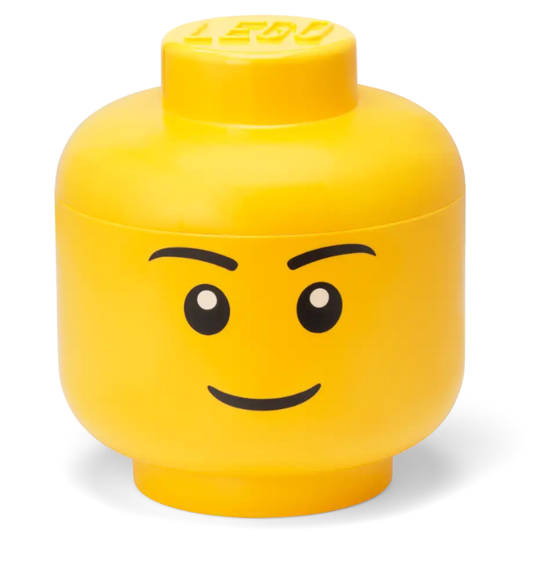 LEGO Large Minifigure Boy Storage Head