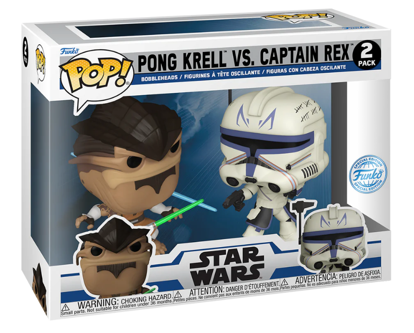 Pong Krell vs. Captain Rex Star Wars The Clone Wars Funko POP! 2-Pack Vinyl Figures