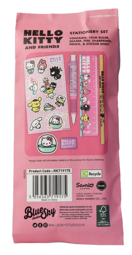 Hello Kitty 6-Piece Stationery Set