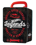 Vintage Black Tin Car Storage Case Hot Wheels
